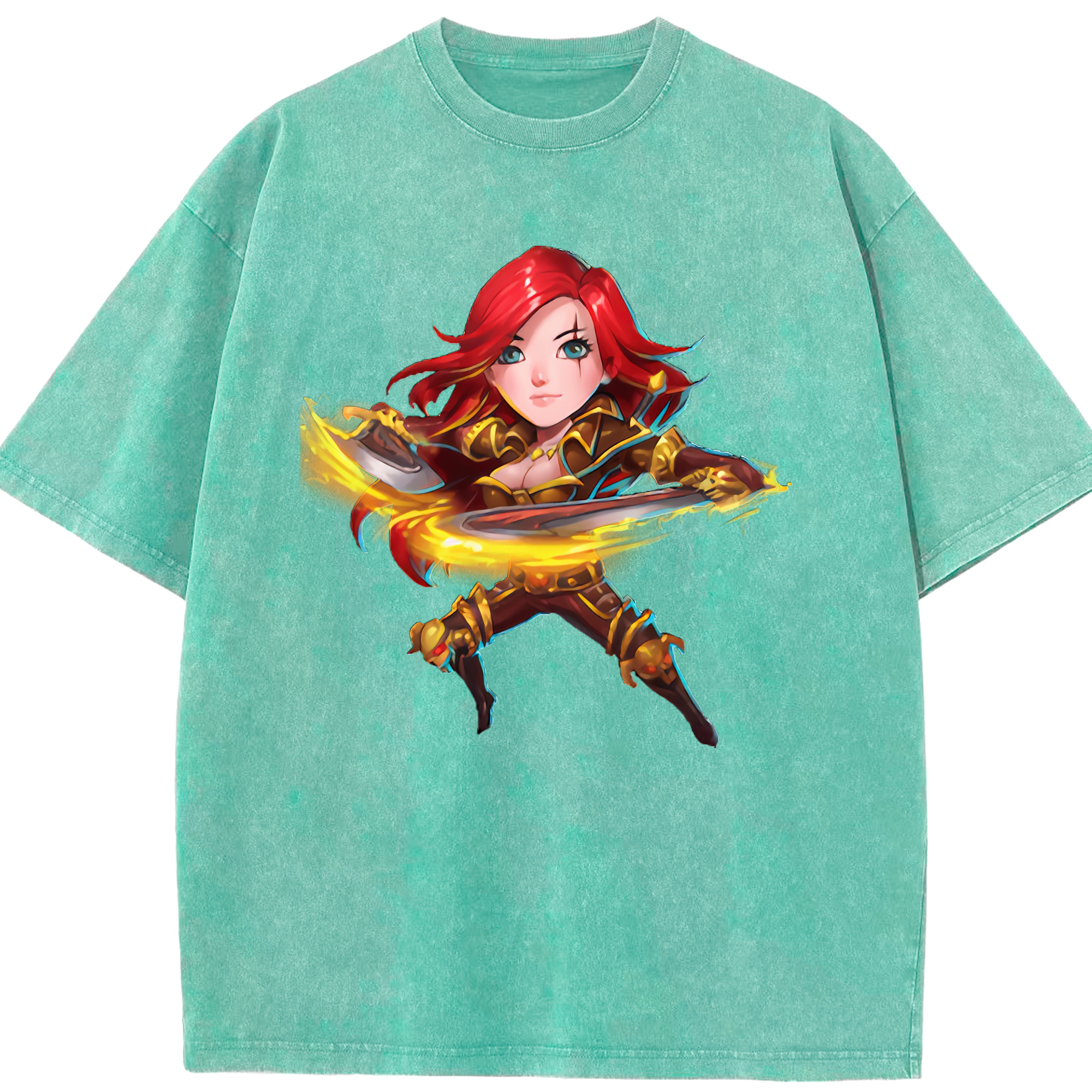 リーグ・オブ・レジェンド League of Legends LOL 綿100% ヴィンテージ風 半袖Tシャツ（フロントプリント）